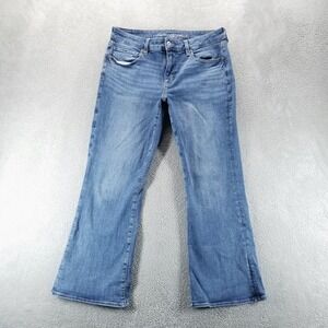 American Eagle Jeans Womens 12 X Short Blue Kick Boot Bootcut Low Rise Stretch